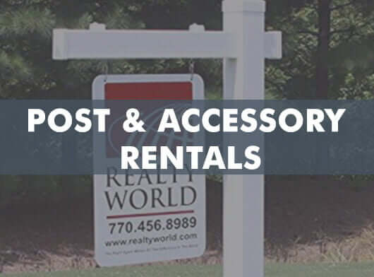 Real estate sign post and accessory rental canada